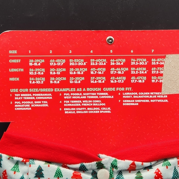 NwoT Size 7 XXXL Howlidays Green & Red Christmas TreePatterns Dog SnapUp Pajamas - Picture 9 of 10